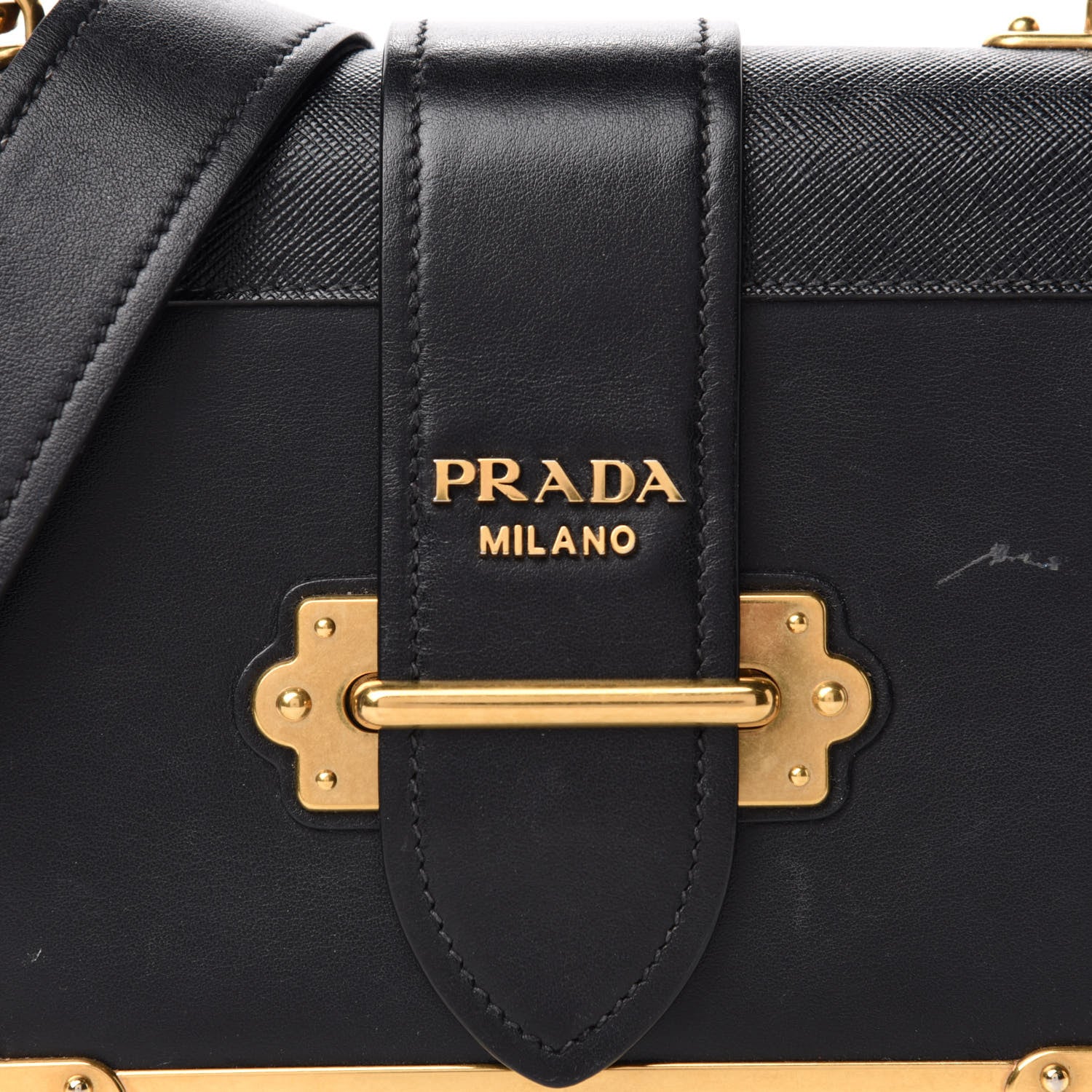 Prada City Calf Saffiano Cahier Bag Black 9 of 9