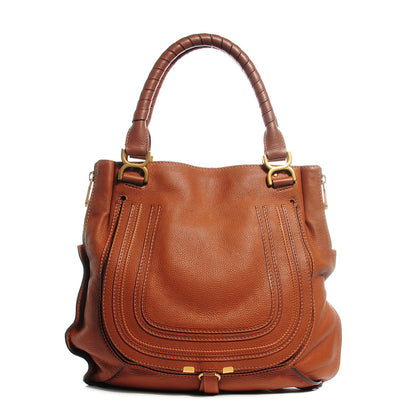 Chloe Calfskin Large Marcie Satchel Tan 1 of 9