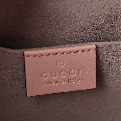 Gucci Calfskin Matelasse Sylvie Web GG Marmont Bucket Bag Perfect Pink 7 of 11