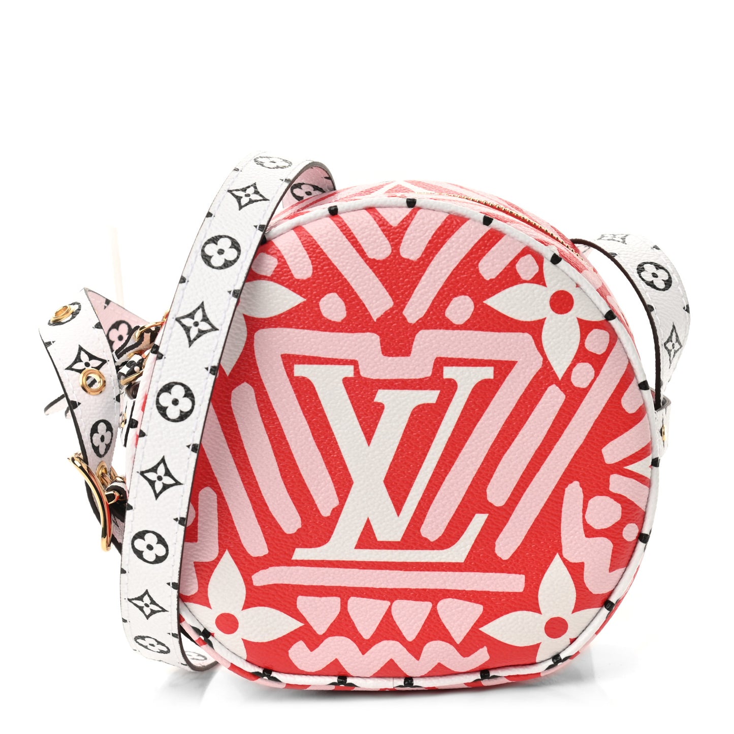 Monogram Giant Crafty Boite Chapeau Souple PM Rouge Rose Creme