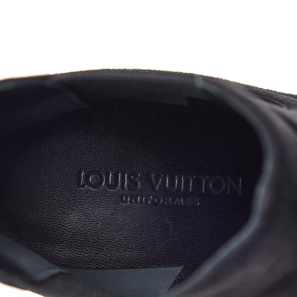 Louis Vuitton Suede Monogram Uniformes Cap Toe Chelsea 75mm Ankle Boots 38 Black 7 of 8
