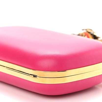 Alexander McQueen Nappa Butterfly Knuckle Duster Box Clutch Orchid Pink 10 of 11