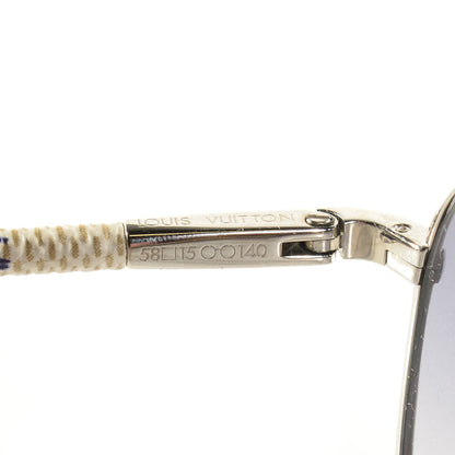 Louis Vuitton Damier Azur Conspiration Pilote Aviator Sunglasses Z0203U 4 of 6
