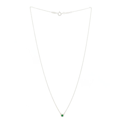 Tiffany Sterling Silver Tsavorite Garnet Elsa Peretti Color by the Yard Pendant Necklace 3 of 5