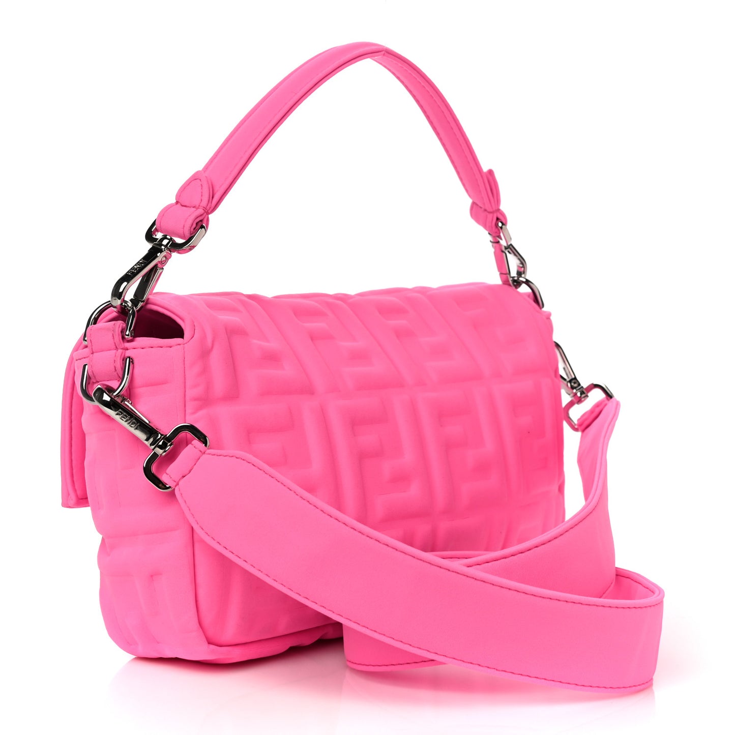 Lycra FF 1974 Embossed Baguette Rosa Fluo