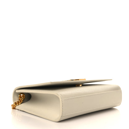 Saint Laurent Grain De Poudre Small Monogram Kate Satchel Crema Soft 3 of 7