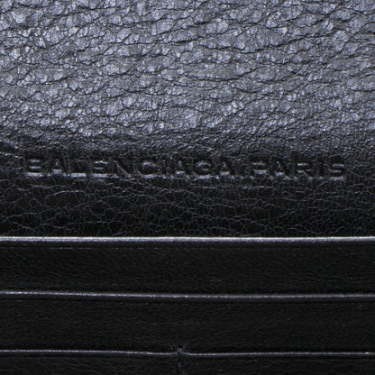 Balenciaga Agneau Giant 12 Rose Gold Hardware Money Wallet Black 6 of 7