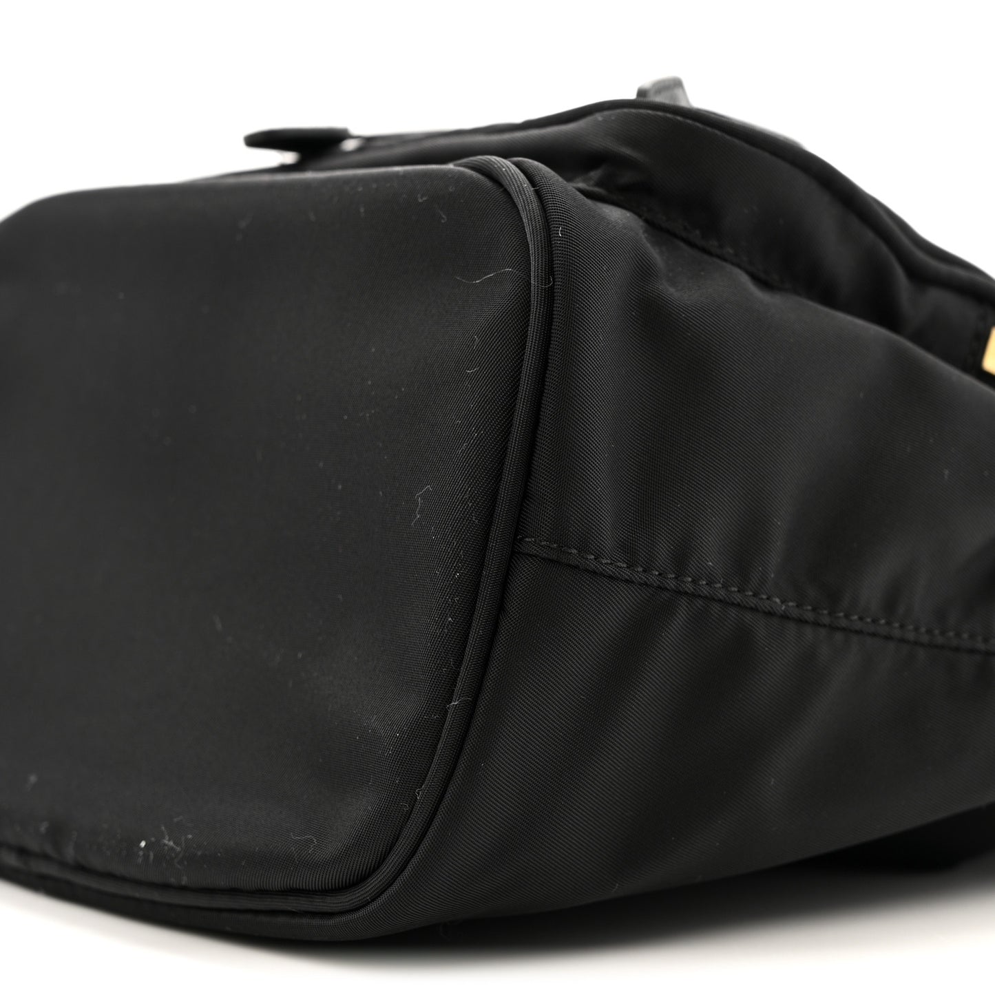 Re-Nylon Duet Drawstring Shoulder Bag Black