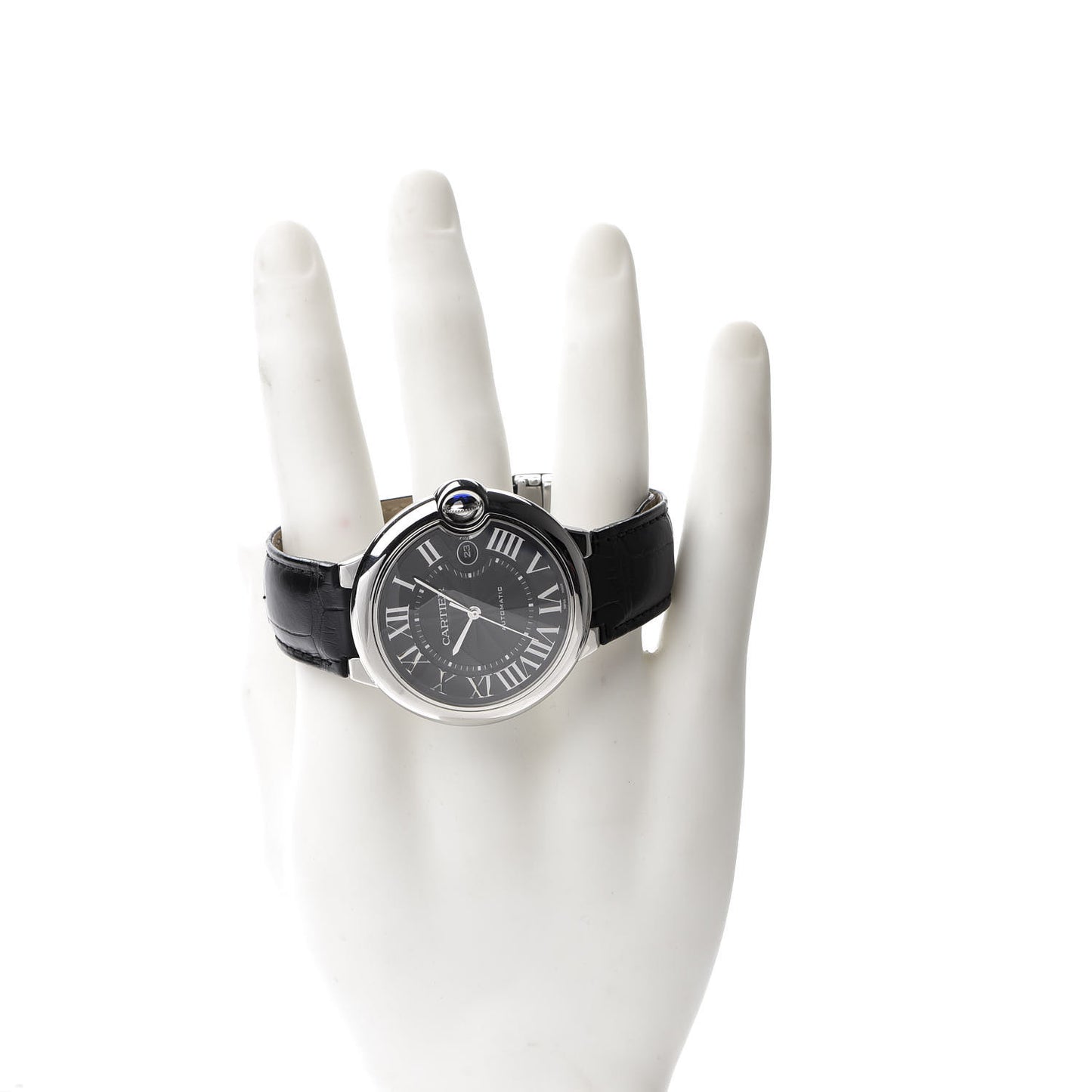 Stainless Steel Alligator 42mm Ballon Bleu De Automatic Watch Black