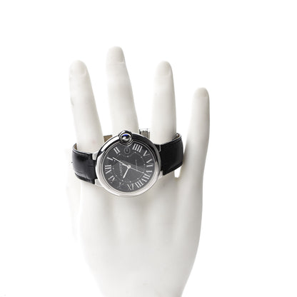 Cartier Stainless Steel Alligator 42mm Ballon Bleu De Automatic Watch Black 2 of 9