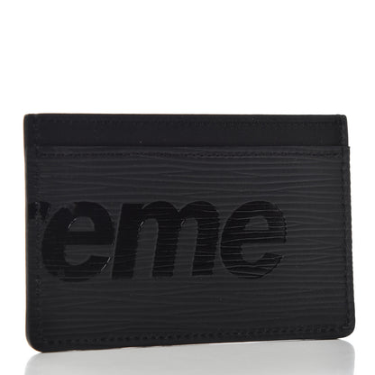 Louis Vuitton X SUPREME Epi Card Holder Black 3 of 5