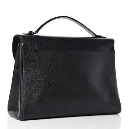 Delvaux Grained Calfskin Brillant Briefcase Black 3 of 23