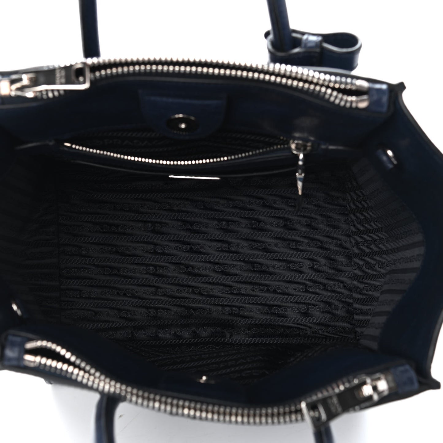 Glace Calf Small Twin Pocket Tote Baltico