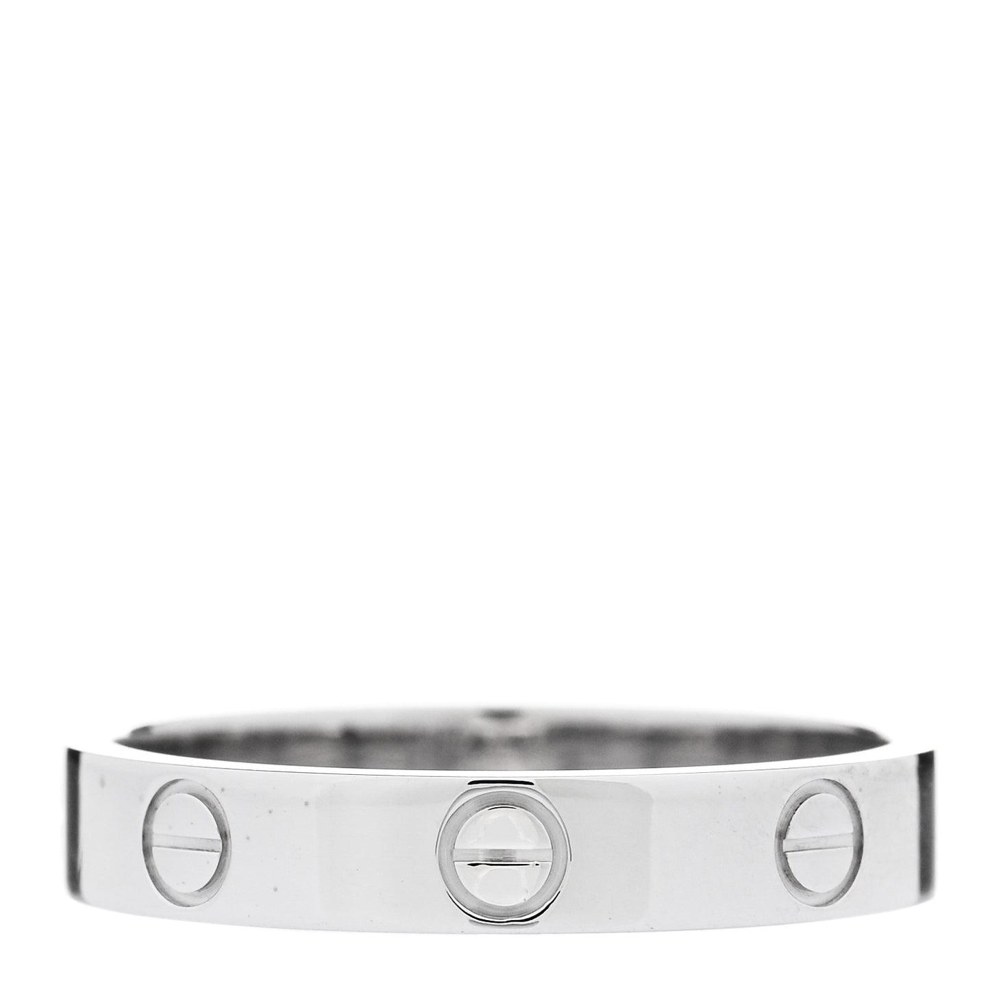 18K White Gold 3.5mm LOVE Wedding Band Ring 56 7.75