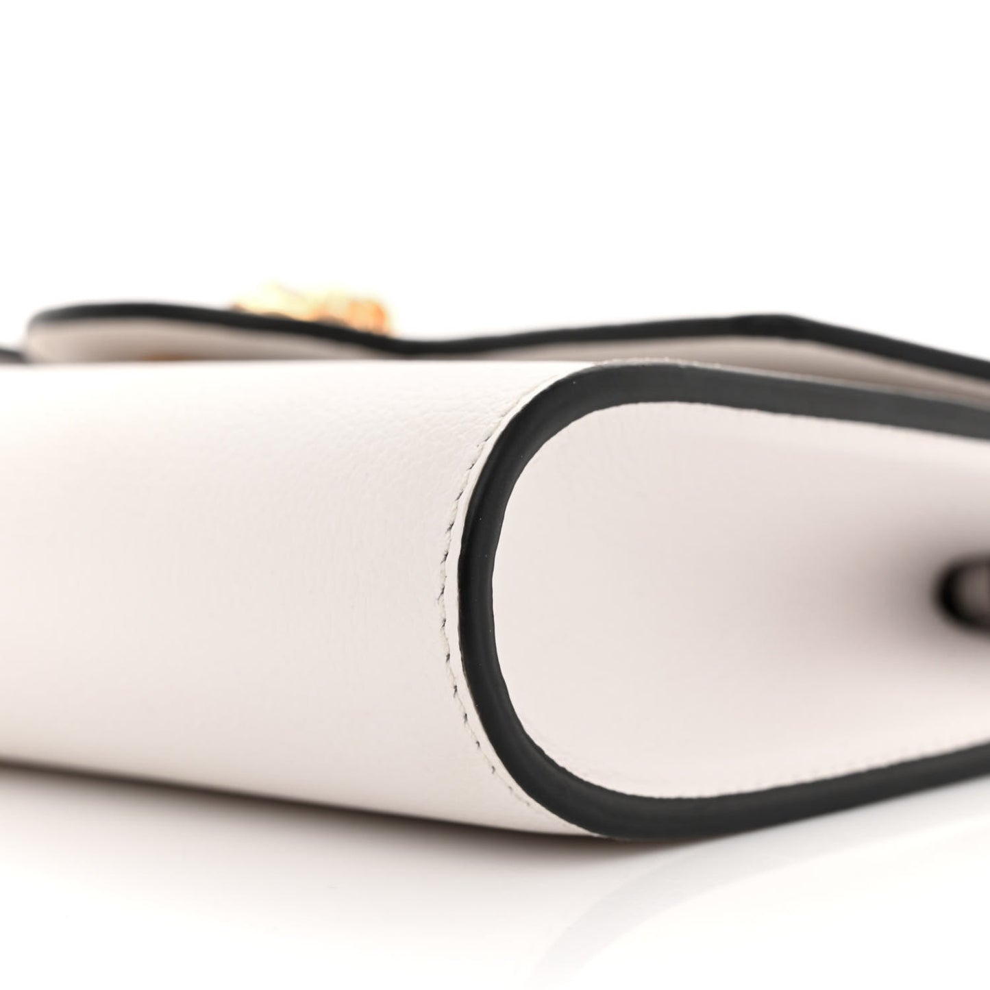 Grained Calfskin La Medusa Crossbody Bag White