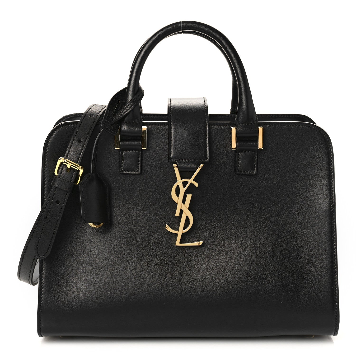 Saint Laurent Calfskin Monogram Baby Cabas Black 1 of 8