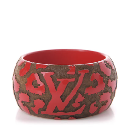 Louis Vuitton Leomonogram Wide Bracelet Red 1 of 4