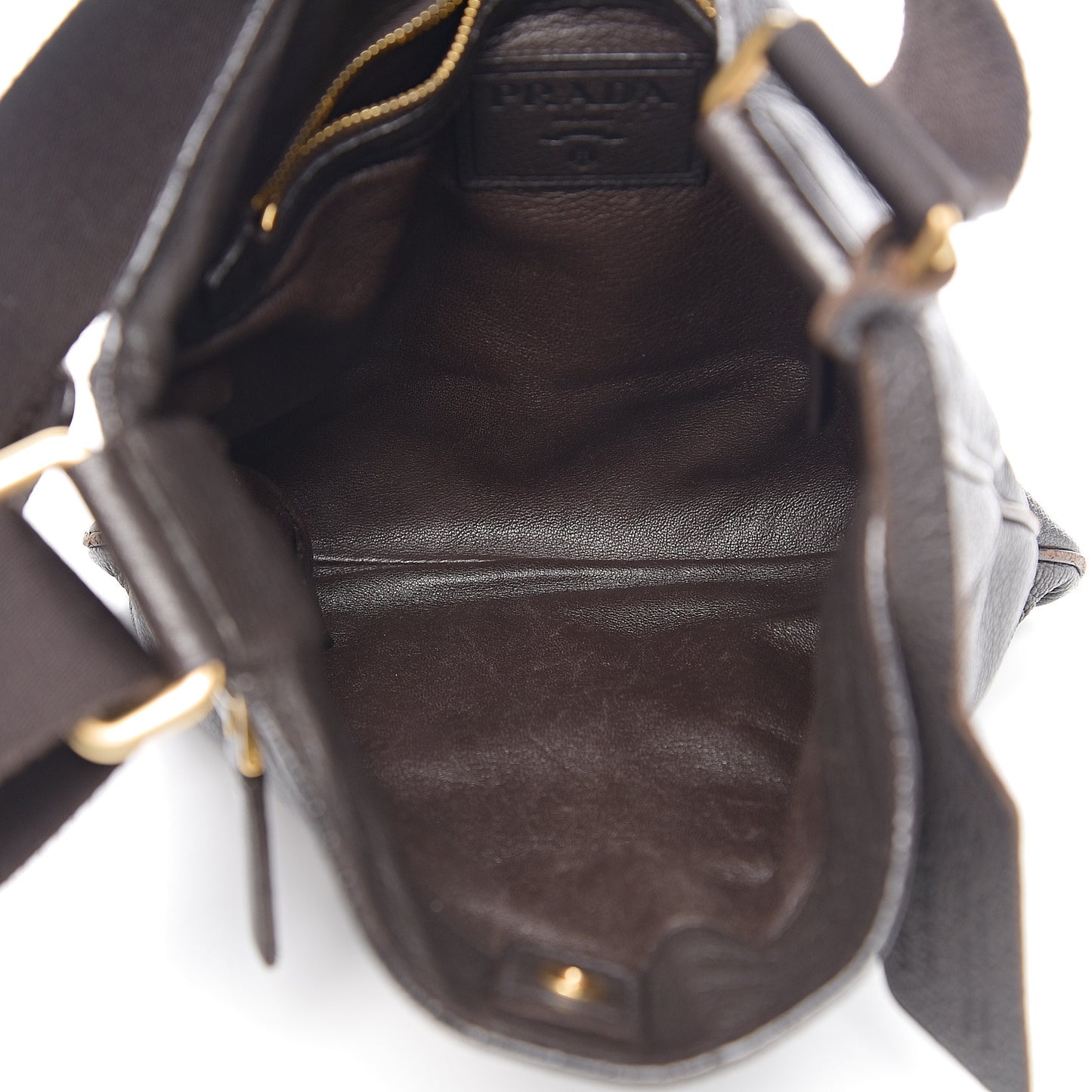 Cervo Deerskin Flat Messenger Bag Ebano