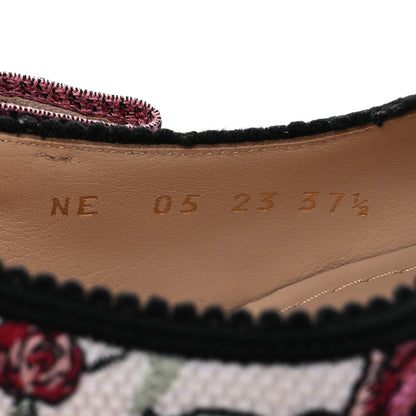 Christian Dior Canvas Embroidered Florilegio Ribbon J'Adior Slingback 65mm Pumps 37.5 White Multicolor 10 of 14