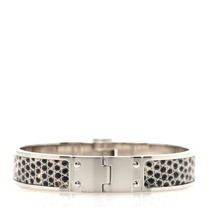 Hermes Lizard Charniere Cuir Narrow Hinged Bracelet M Ombre 3 of 5