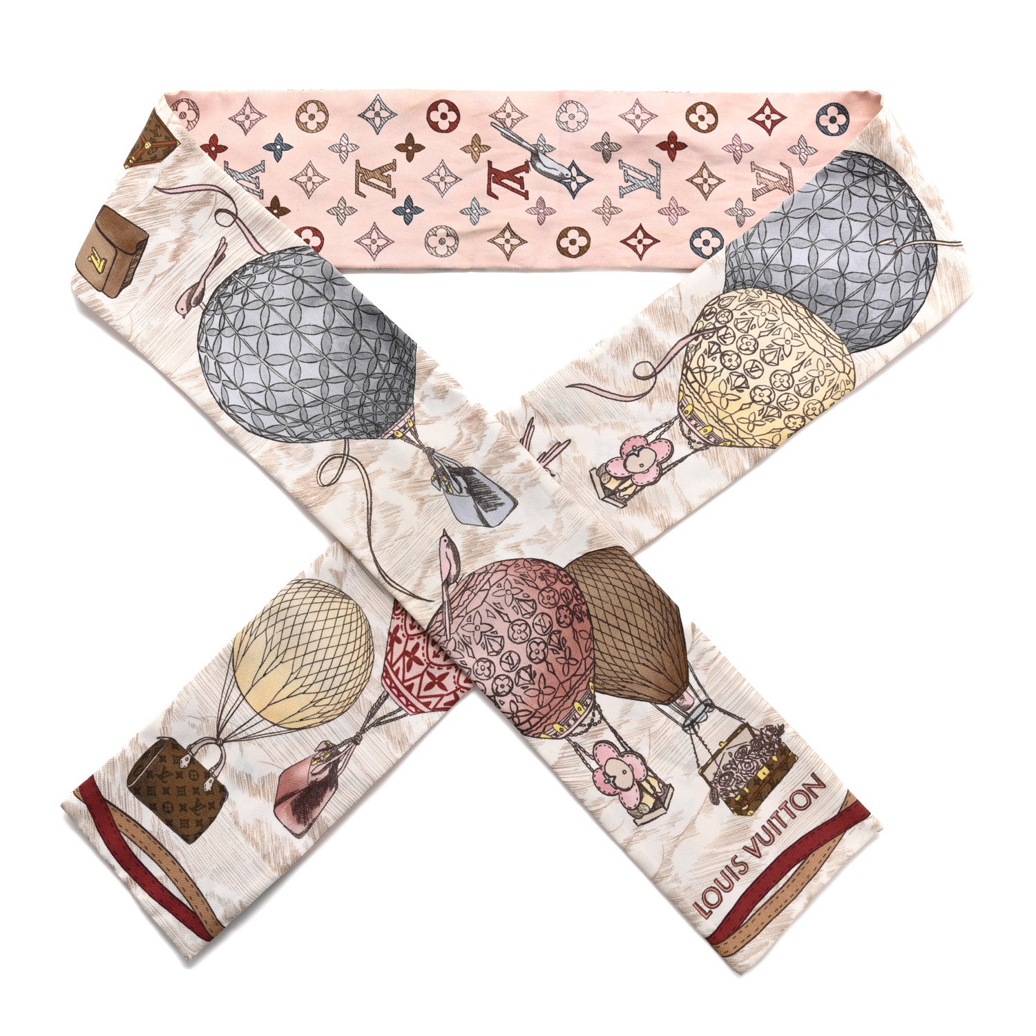 Louis Vuitton Silk Monogram Up And Away Bandeau Light Pink 1 of 4