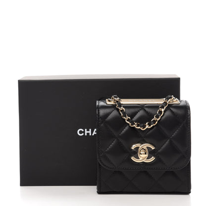 Chanel Lambskin Quilted Mini Trendy CC Chain Wallet Black 11 of 11