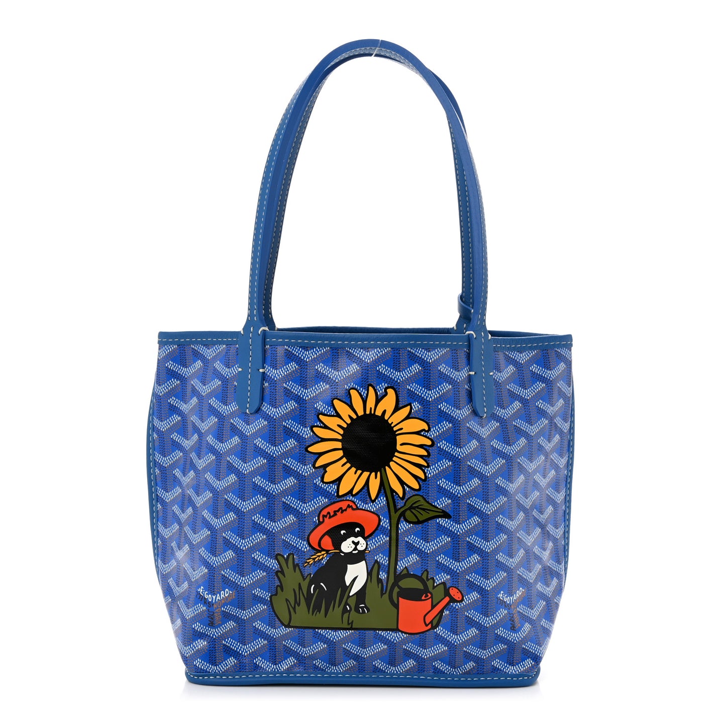 Goyardine Reversible Mini Anjou Sky Blue
