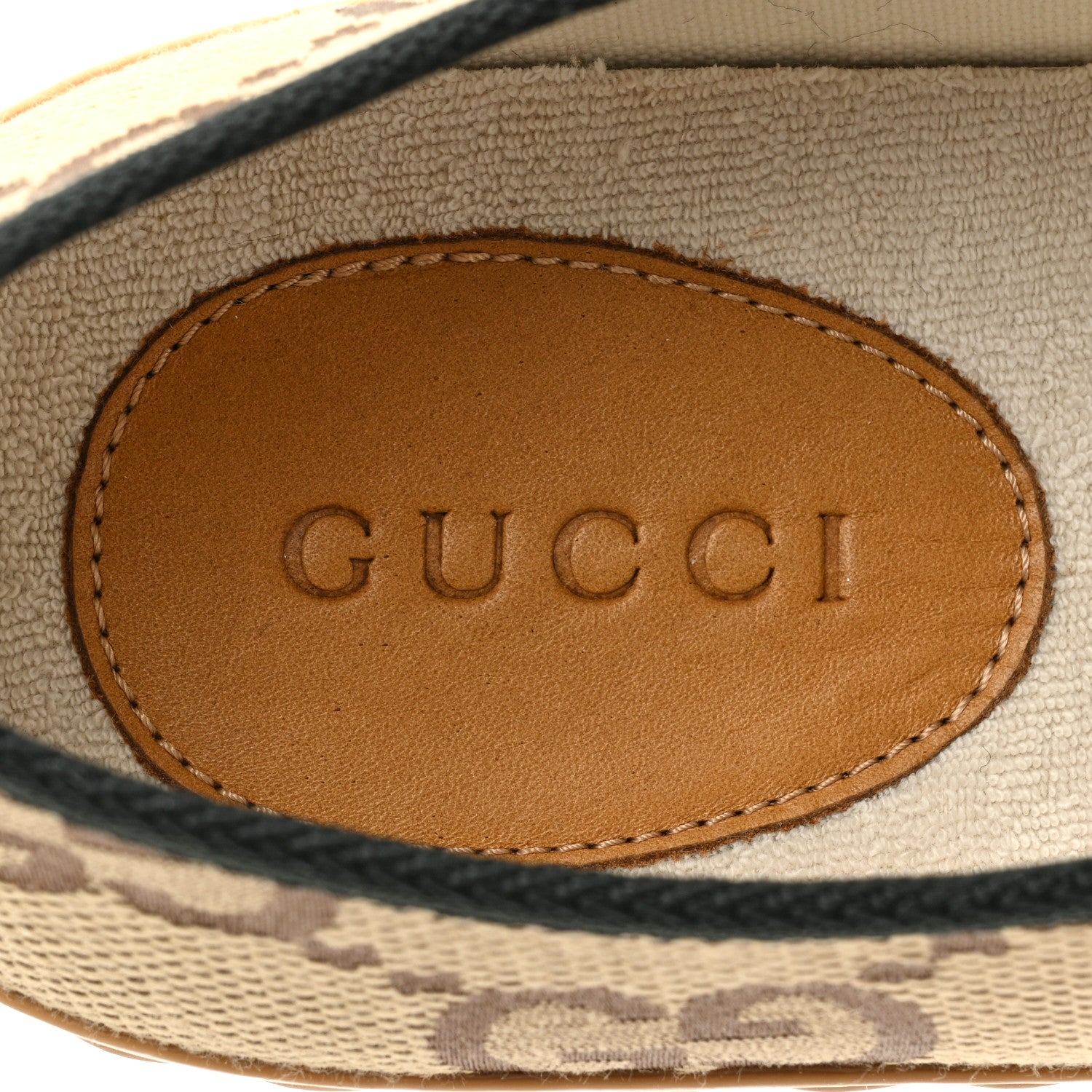 Gucci Monogram Jumbo GG New Lace Papin Mens Tortuga Low Top Sneakers 8.5 Camel Ebony Black 7 of 9