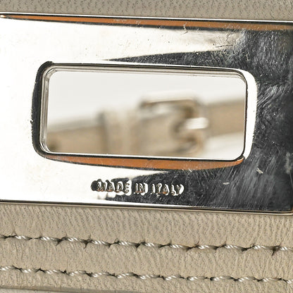 Fendi Nappa Lace Up Mini Peekaboo Iconic Satchel Bianco Carta 6 of 14