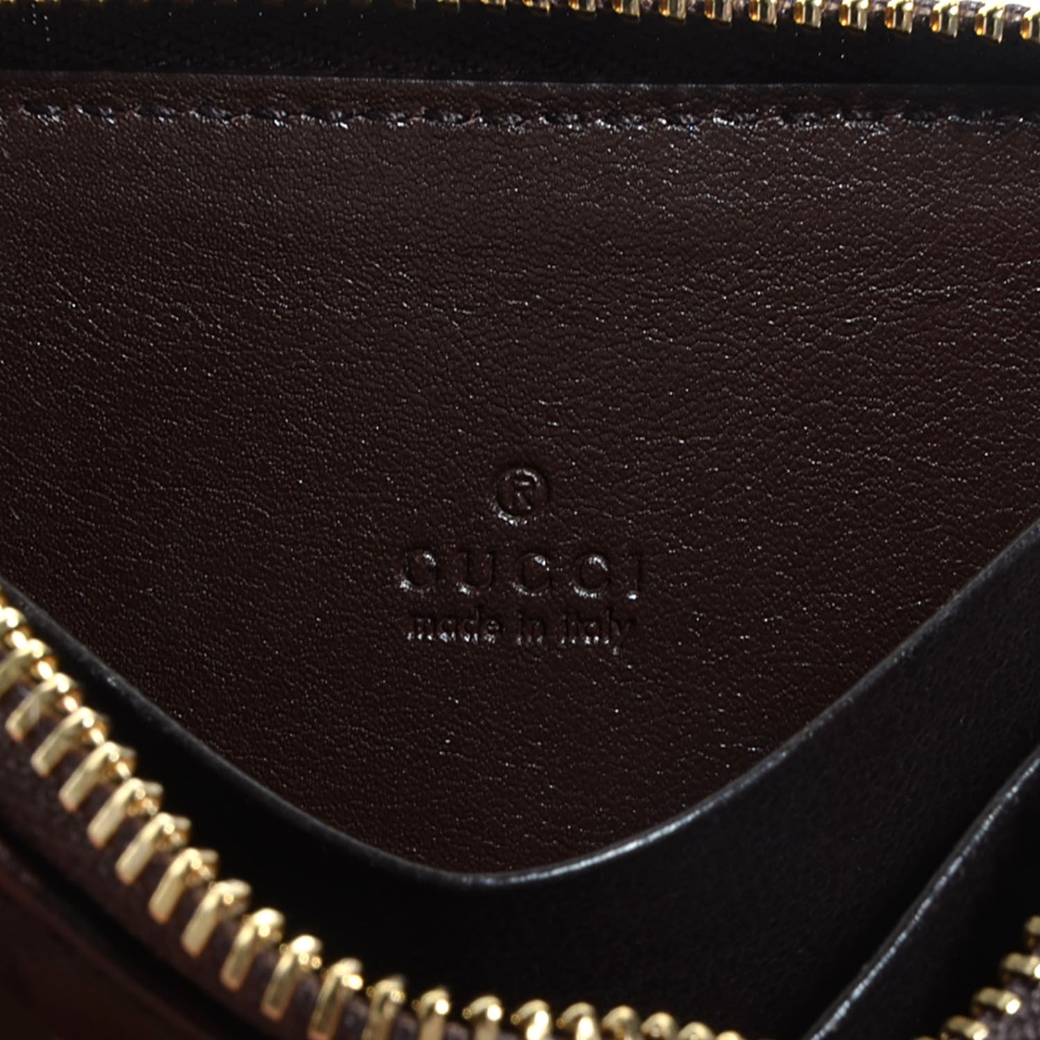 Gucci Guccissima Zip Around Card Case Chocolate 7 of 8