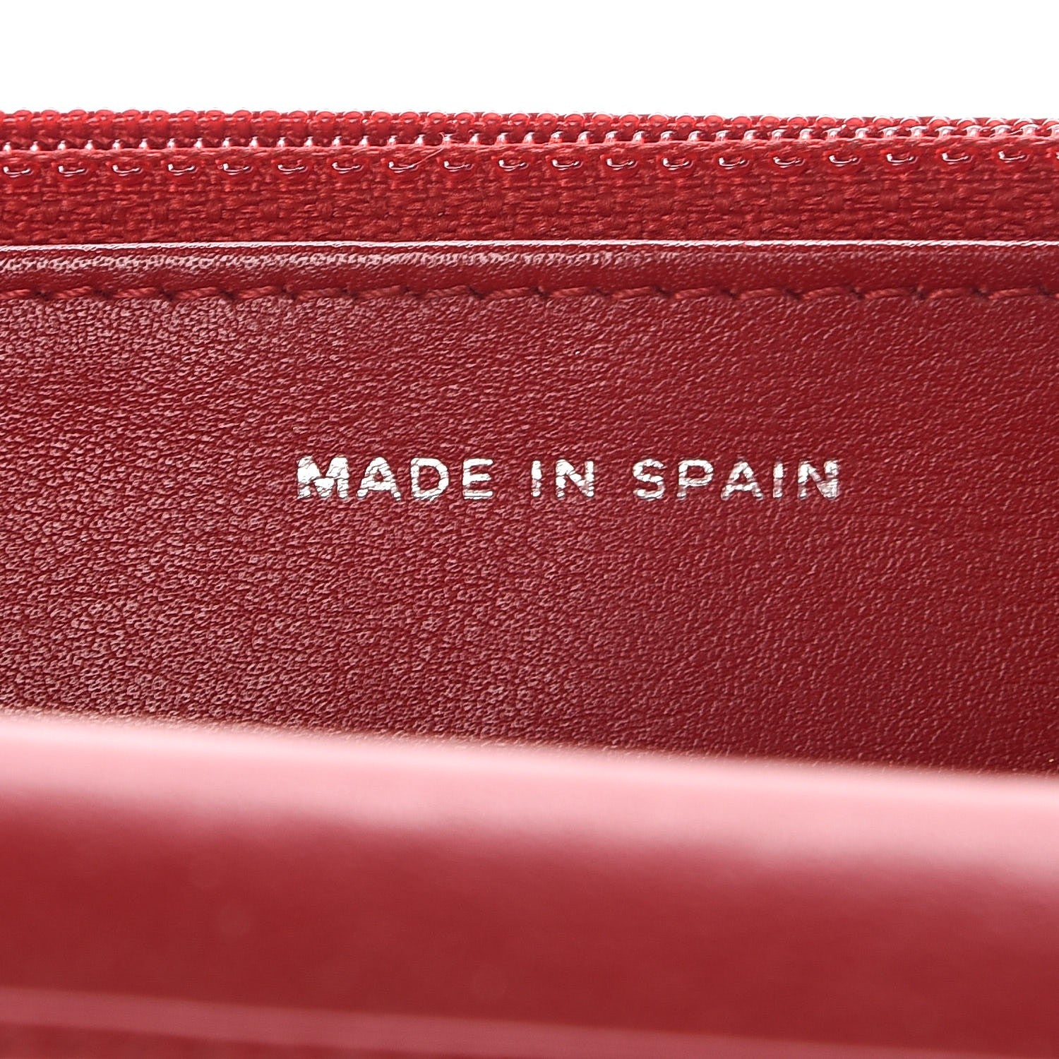 Chanel Patent Quilted Wallet On Chain WOC Red 7 of 9