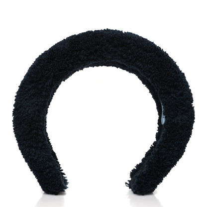Prada Terrycloth Logo Headband Black White 1 of 6