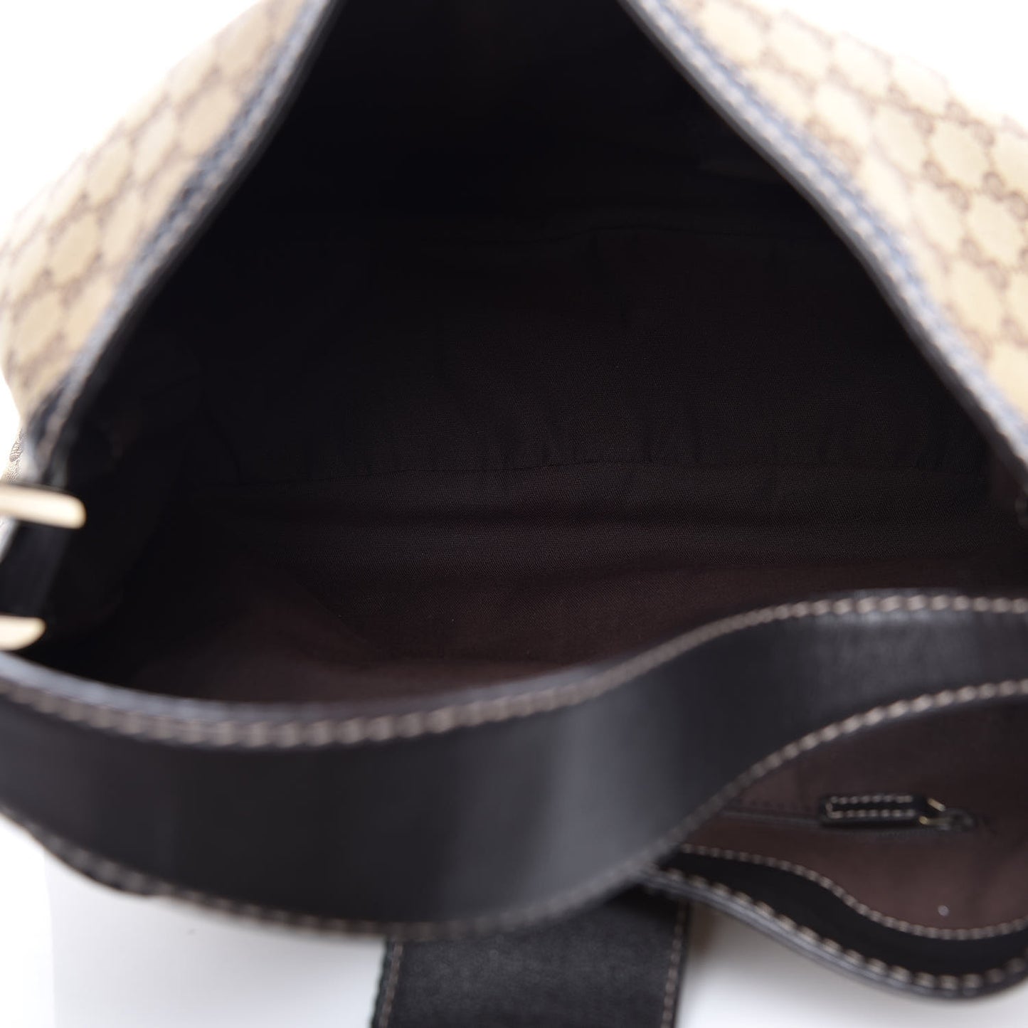 Monogram Large New Ladies Web Hobo Dark Brown