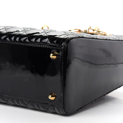 Christian Dior Patent Cannage Large Lady Dior Black 9 of 9