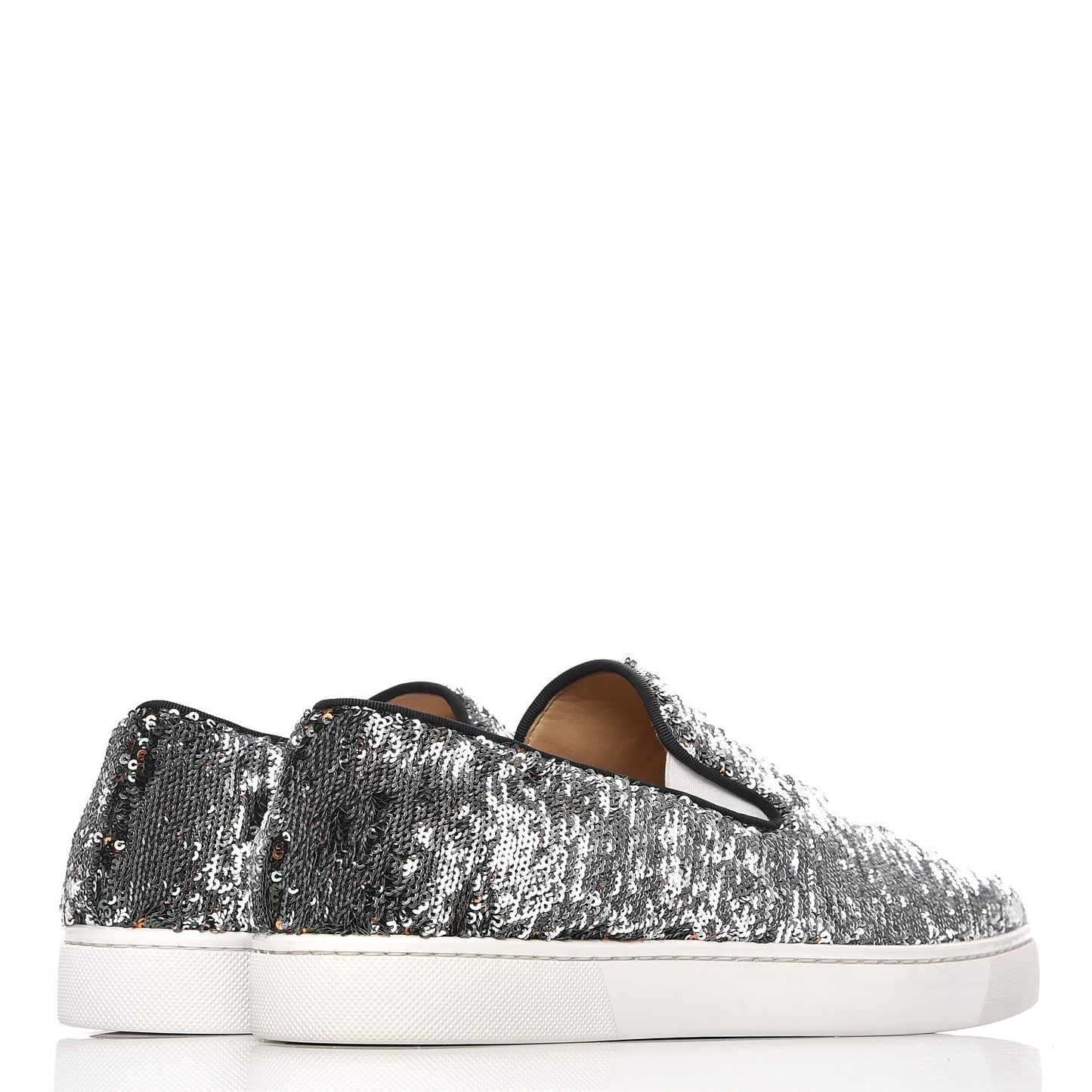 Mens Paillette Caresse Boat Man Flats 42 Silver Verde