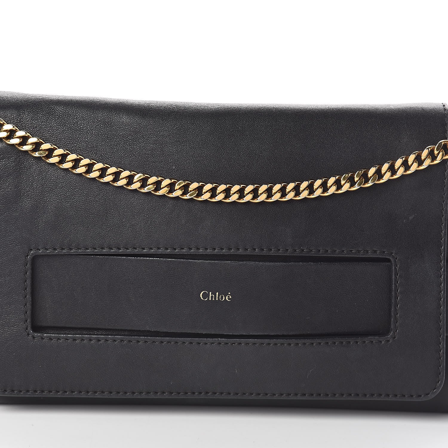 Chloe Lambskin Medium Elle Chain Clutch Black 7 of 9