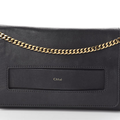 Chloe Lambskin Medium Elle Chain Clutch Black 7 of 9