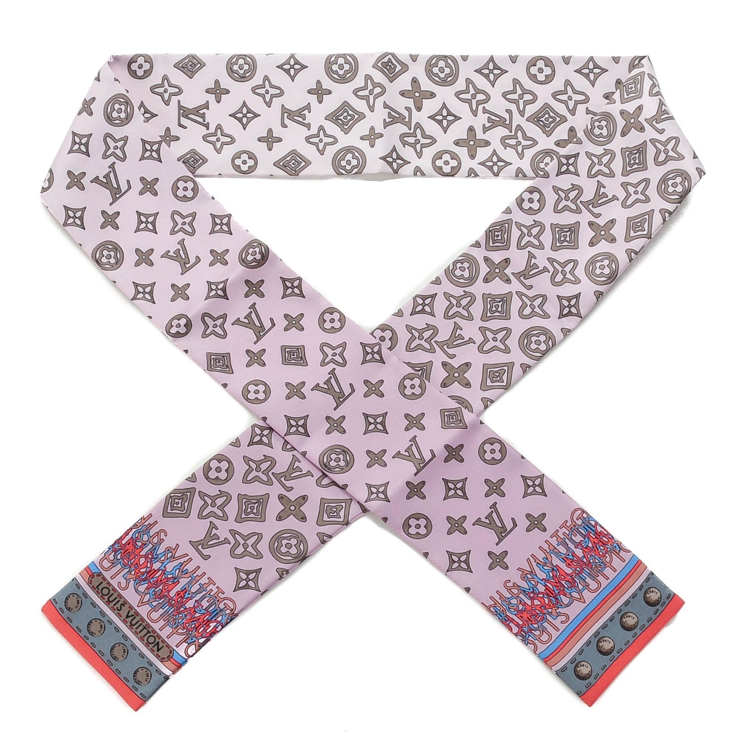 Louis Vuitton Silk Monogram Map Bandeau Rose Poudre 1 of 5