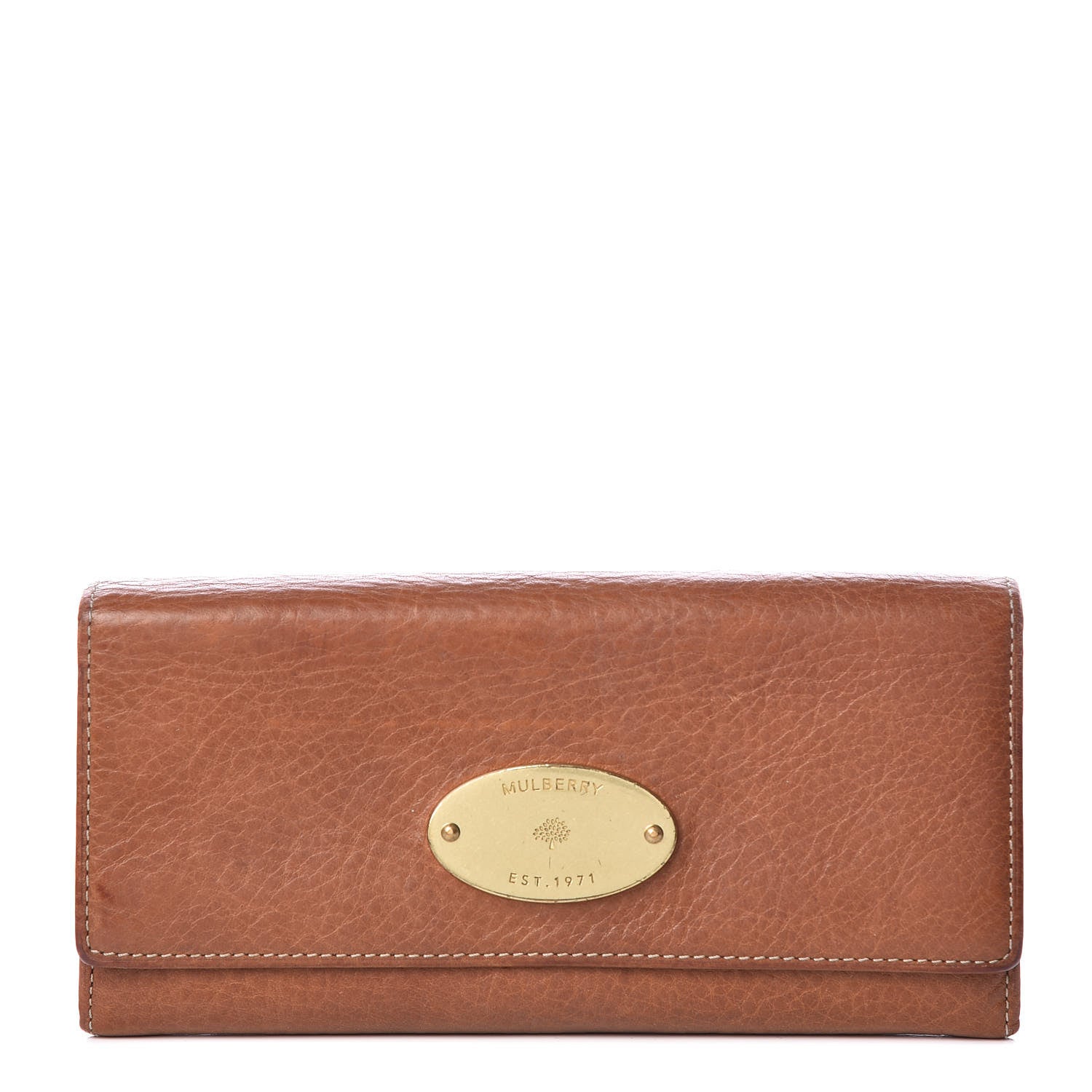 Mulberry Natural Vegetable Tanned Continental Wallet Oak 1 of 9