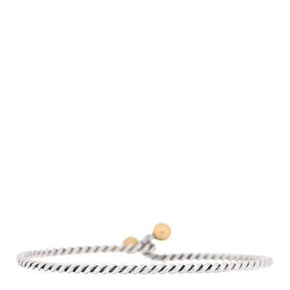Tiffany Sterling Silver 18K Yellow Gold Hook Eye Bangle Bracelet 2 of 4