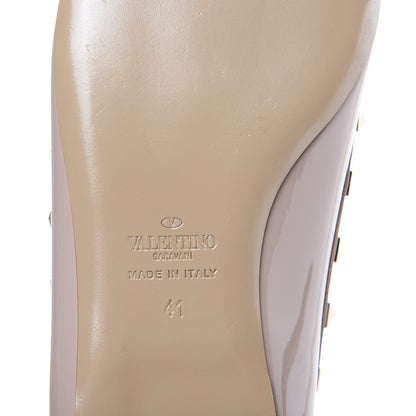 Valentino Garavani Patent Rockstud Ballerina Flats 41 Poudre 6 of 9