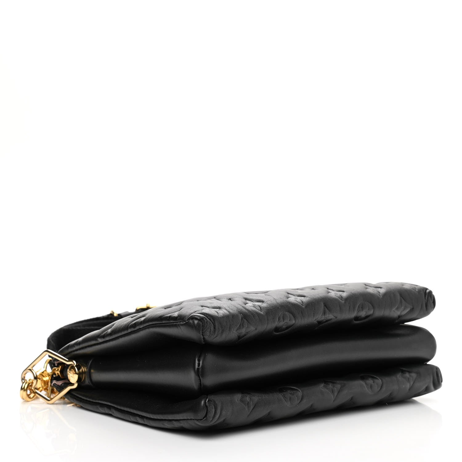 Louis Vuitton Lambskin Embossed Monogram Coussin PM Black 4 of 8
