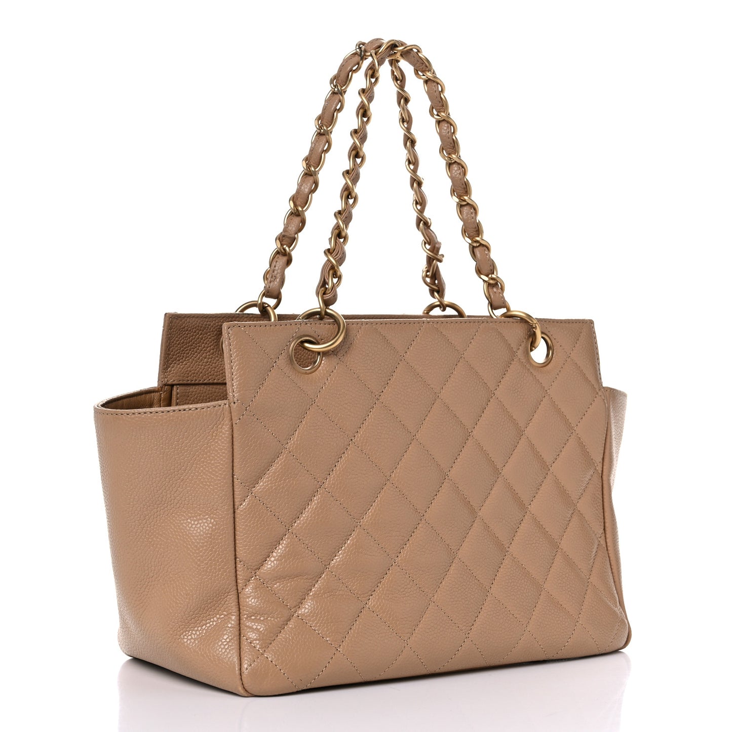 Caviar Quilted Petit Timeless Tote PTT Beige
