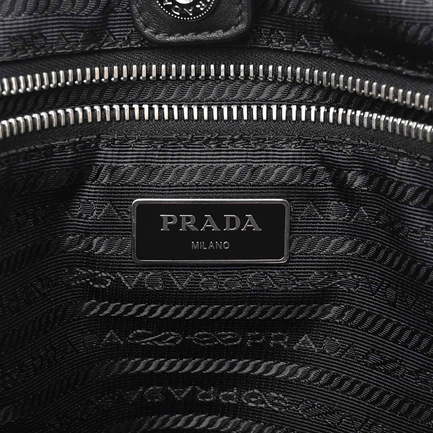 Prada Tessuto Nylon Shopping Tote Black 5 of 8