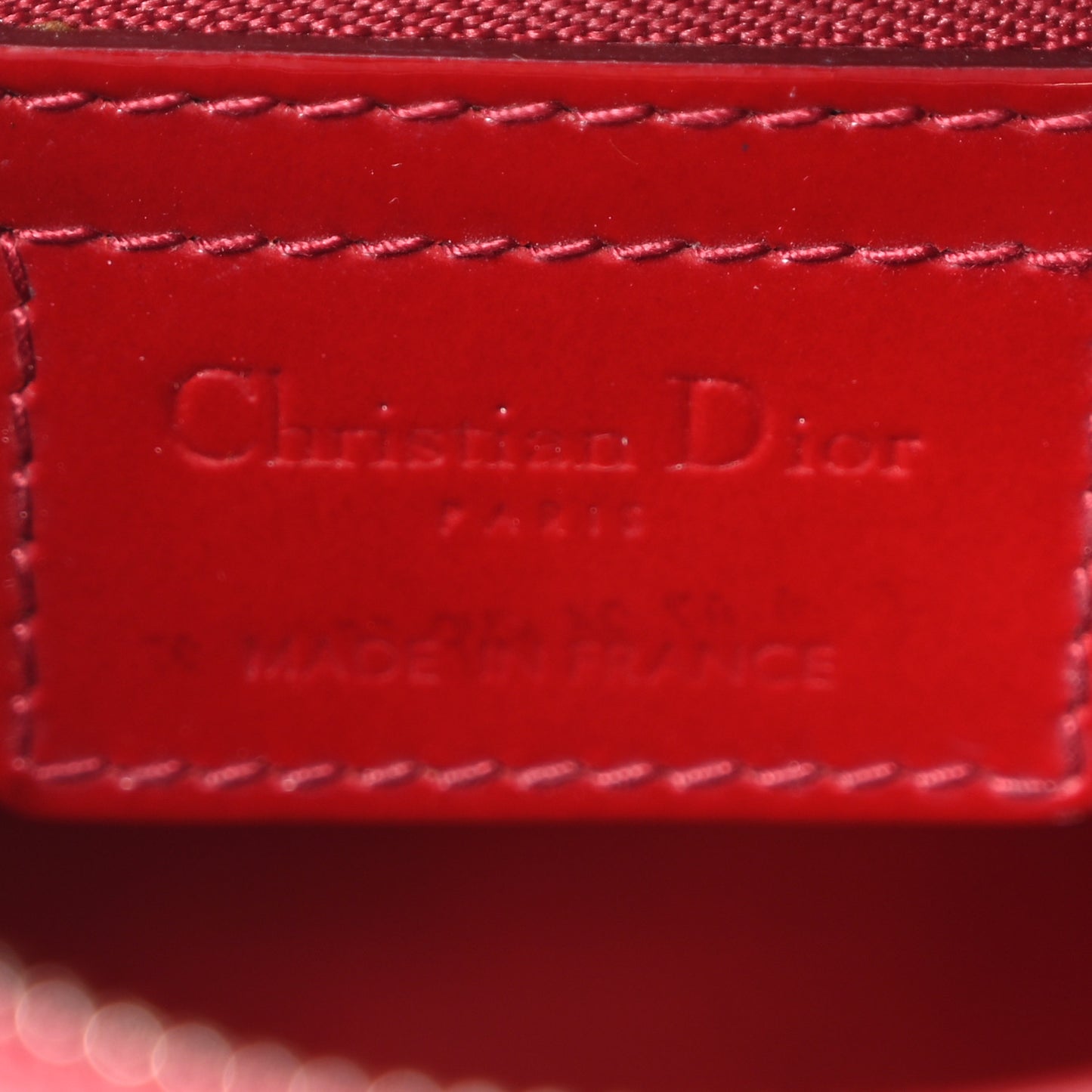 Patent Cannage Medium Lady Dior Red