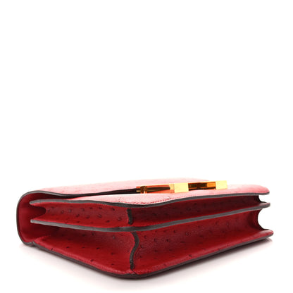 Hermes Ostrich Constance 24 Rouge Vif 4 of 16