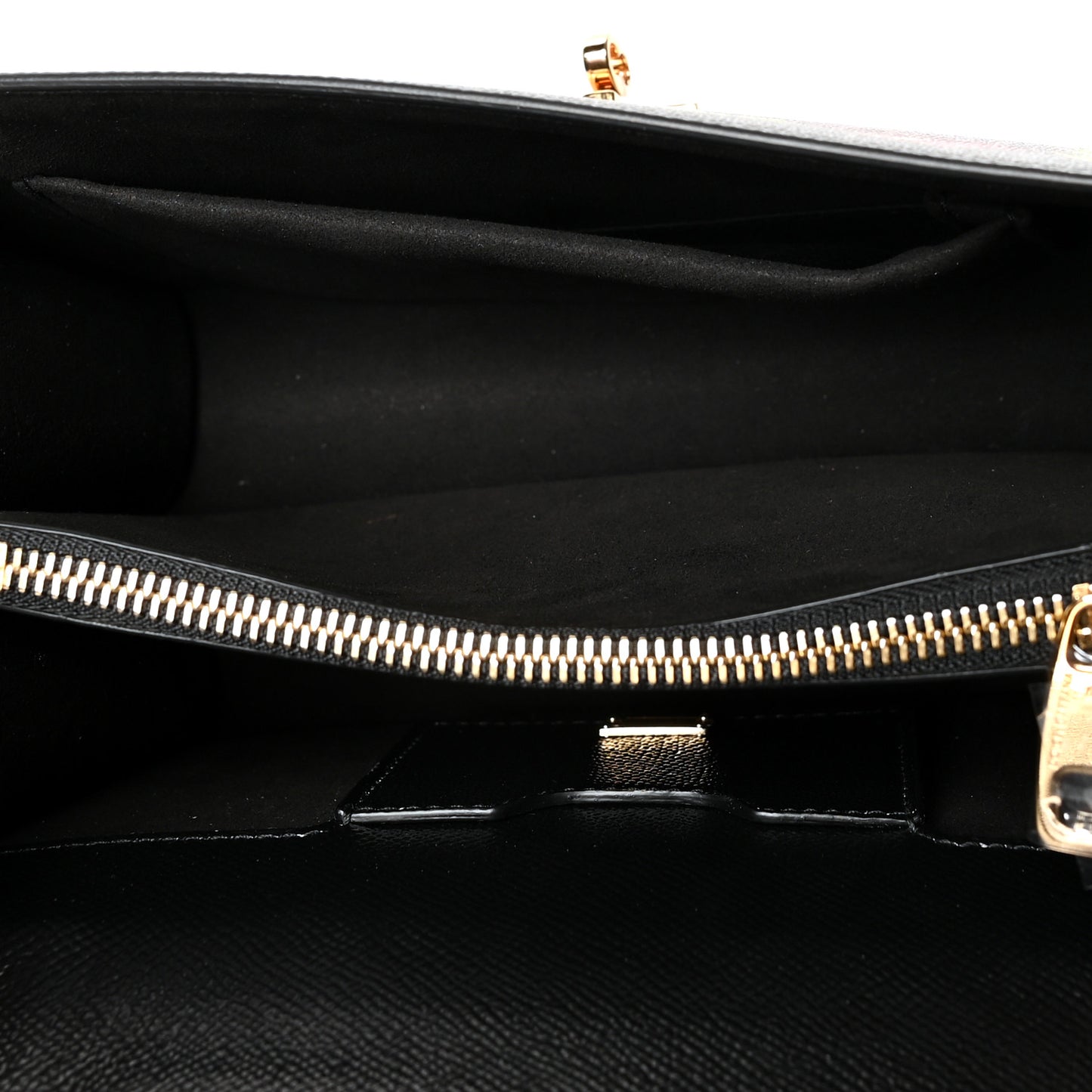 Grained Calfskin Floral Print Rosalia Shoulder Bag Black