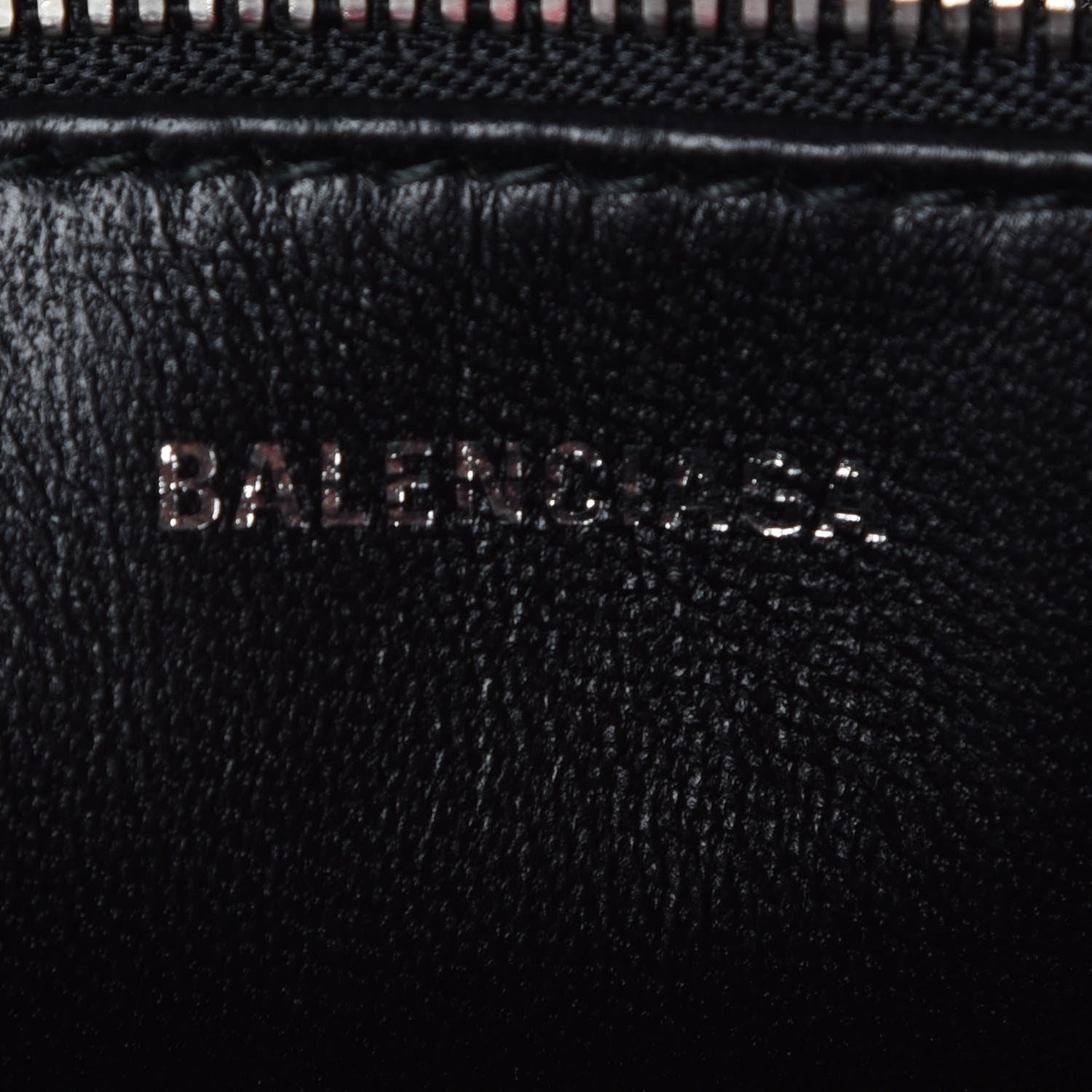 Balenciaga Shiny Day Calfskin XS Triangle Duffle Acid Pink Black 6 of 7