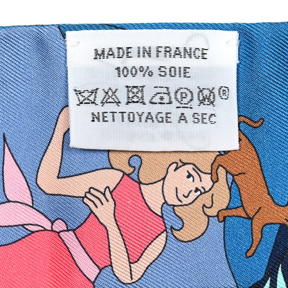 Hermes Silk Carres Volants Twilly Bleu Jaune Vif Multicolor 4 of 4