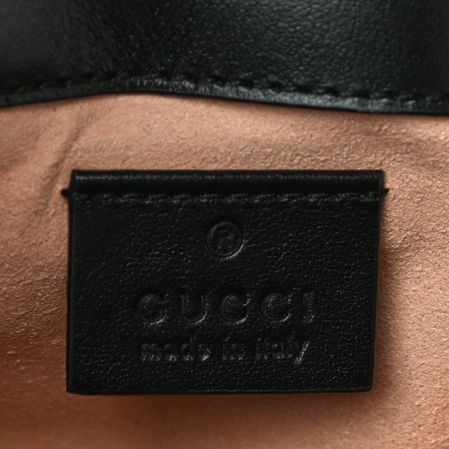 Calfskin Matelasse Super Mini GG Marmont Shoulder Bag Black
